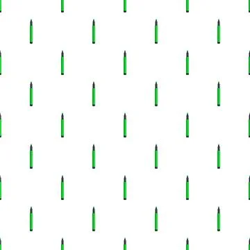 Green markers creating seamless repeating pattern background Illustrazione stock