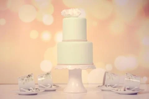 Green marzipan cake Stock Photos