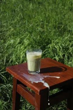 Green matcha tea Stock Photos