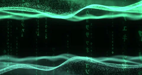 Green matrix abstract background with motion plexus of dots and lines, tech 스톡 동영상 286432766