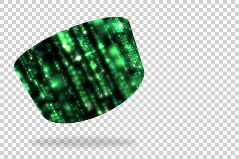 Green matrix on abstract screen Illustrazione stock