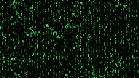 Green matrix background. Technology stream binary code. Programming, coding. 스톡 동영상 146927721
