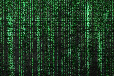 Green Matrix background Wall Illustrazione stock