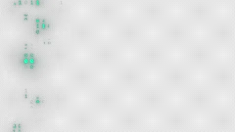 Green matrix, binary code ascii, strings 0 and 1, cyberspace, attack hacking Stock Footage 302339389