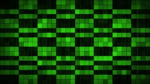 Green Matrix Binary Grid Checkerboard Digital Code Rain Animation. Stock-Footage 347878198