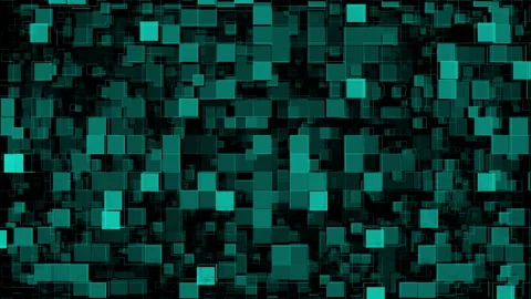 Green Matrix Circuit Abstract Data Processing in Dark Cyberspace Stock Footage 348263972