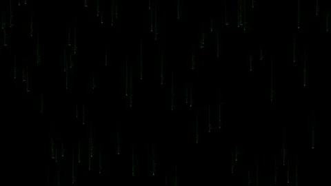 Green matrix code cascade falling on black background tech overlay 4K Vídeos de archivo 336484430