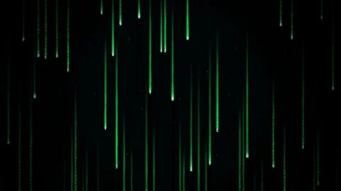 Green matrix code digital rain falling vertically with glowing alphanumeric char Stock Footage 346949879