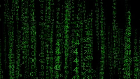 Green matrix code explosion digital glitch cyber data animation Stock Footage 306063447