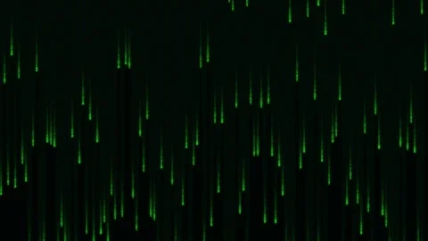 Green Matrix Code Rain and Binary Digital Data Stream Loop Video stock 342779594