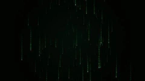Green matrix code rain animation background Stock Footage 346643359