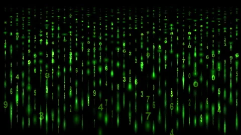 Green Matrix Code Raining Down Stock Footage 276479065