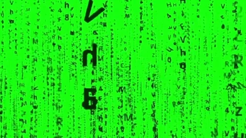 Green Matrix Digital Code Rain Abstract Screen Background Stock Footage 327570397