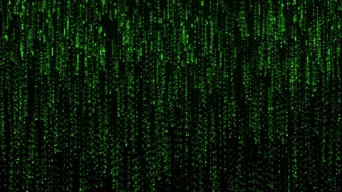 Green Matrix Digital Code Rain Stream Background Stock Footage 338065459