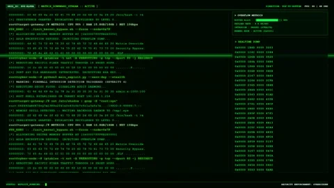 Green Matrix Downward Stream Hacker Terminal Overflow Metrics Dump. Видео 346752051