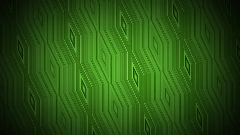 Green matrix geometric pattern pulse technology background loop animation Stock Footage 336410466