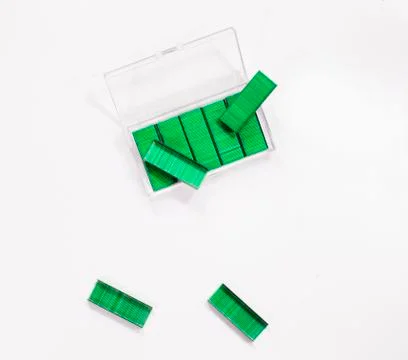 Green max stapler on white background Stock Photos