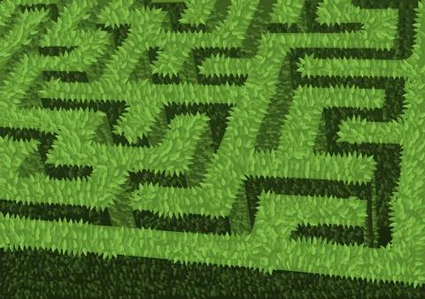 Green maze Stock Illustration