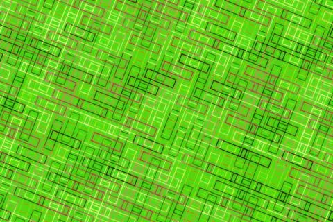 Green maze pattern with lines and shapes on a vibrant background Stock-Illustration