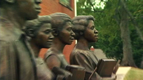 Green McAdoo Statues Video stock 49621302