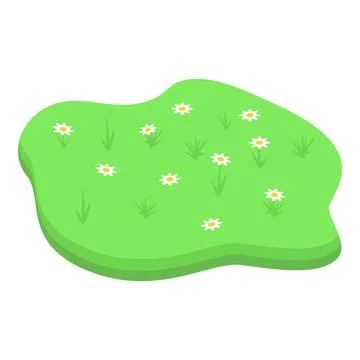 Green meadow with chamomiles growing in spring garden Stock Illustration