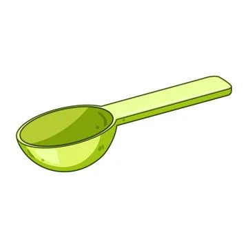 Green measuring scoop kitchen tool for cooking Stock-Illustration