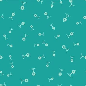 Green Medical map pointer with cross hospital icon isolated seamless pattern on イラスト素材