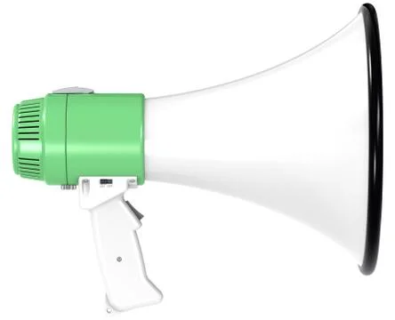 Green Megaphone. Stock Illustration