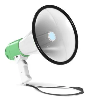 Green Megaphone. Stock Illustration