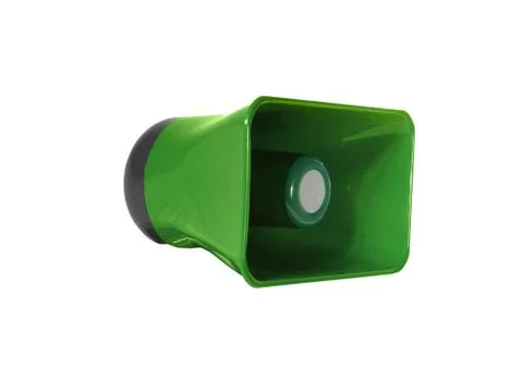 Green megaphone Stock Photos