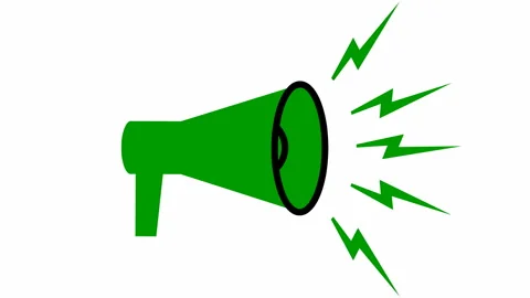 Green megaphone white 3 Stock Footage 196215480