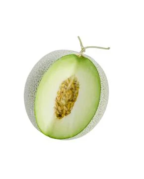 Green melon on white Stock-Fotos