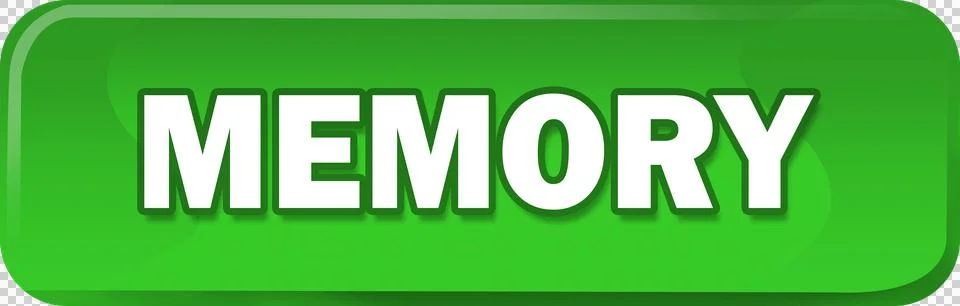 Green memory button icon Illustrazione stock