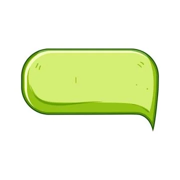 Green message bubble graphic representing online communication Stock Illustration