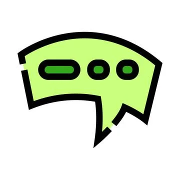 Green message bubble icon for communication concept Stock Illustration