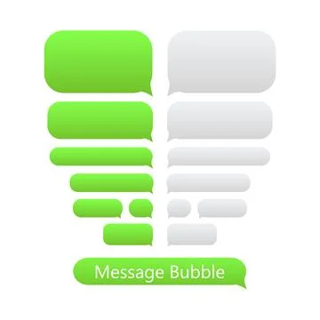 Green Message bubbles icons for chat. Vector message bubbles design template. Stockillustratie