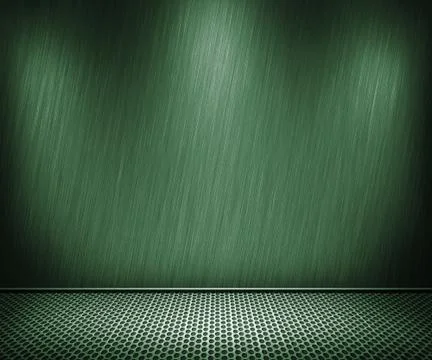 Green metal interior background Stock Illustration