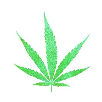 Green metallic cannabis leaf vector Stock Illustration