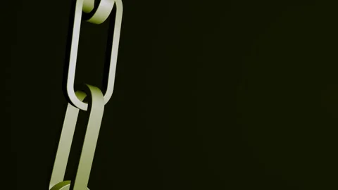 Green metallic chain. dark background Stock Footage 320293969