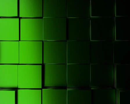 Green metallic cubes background Stock Illustration