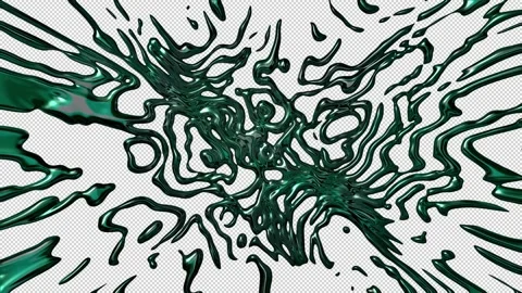 Green Metallic Liquid Video stock 263978976