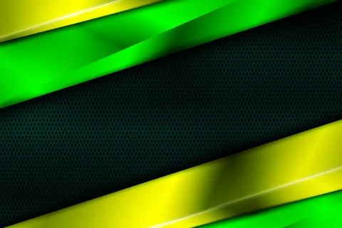Green metallic stripes background. Stock Illustration