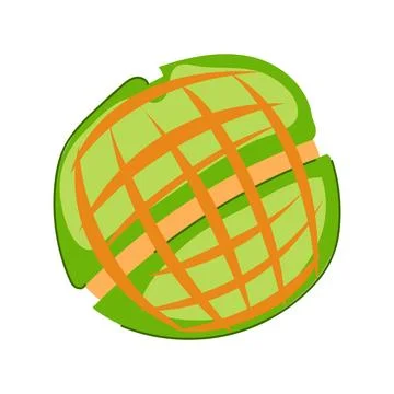 Green mexican concha sweet bread vector illustration Illustrazione stock