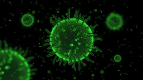Green microbes or bacteria Stock Illustration