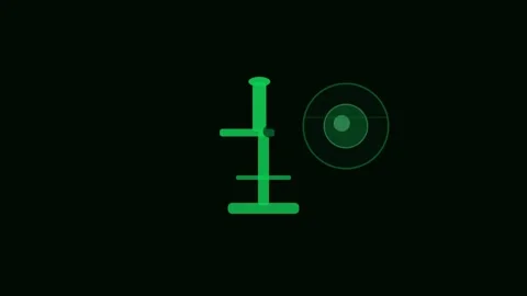 Green Microscope Cell Zoom Medical Animation Loop Видео 342610536