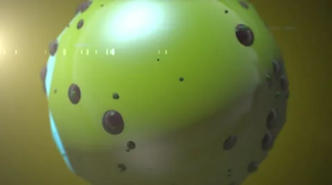 Green Microscopic Germ 01 Stock Footage 22374345