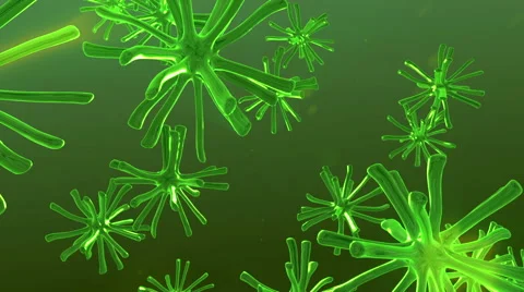 Green Microscopic Universe Stockbeeldmateriaal 40666143