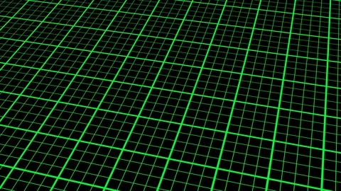Green Millimeter Spinning Grid Retro Abstract Motion Background Loop Stock Footage 87764367