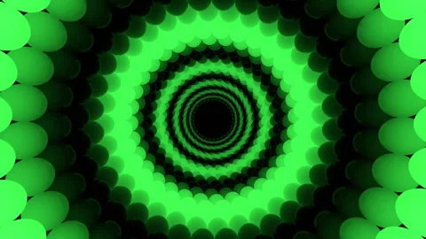 Green Minimal Abstract 3D Sphere Vortex Corridor Background VJ Loop in 4K Stock Footage 334719038