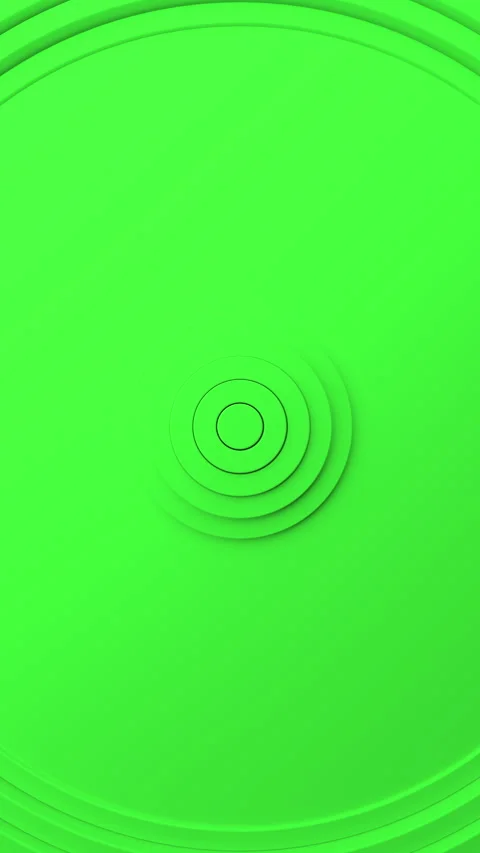 Green Minimal Concentric Rings Vertical Looping Abstract 3D Background. 3D Stock Footage 335763099